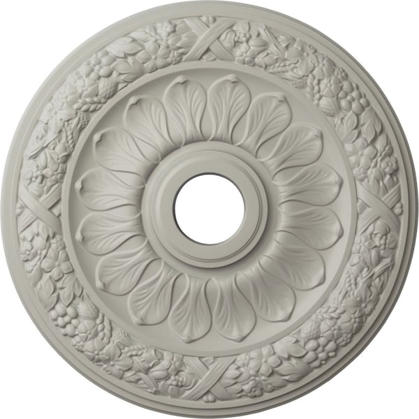Ekena Millwork Swindon Ceiling Medallion (Fits Canopies up to 6 1/8"), 24"OD x 4"ID x 1 1/2"P, Pot of Cream CM24SWPCF - main